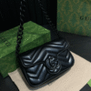 Gucci Gg Marmont Mini Chain Shoulder Bag Black 6.3 Inches