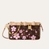 Louis Vuitton X Murakami Pochette Accessoires Sakura Brown 22Cm M13666