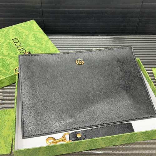 Gucci Gg Clutch Bag Black 11.4 Inches