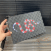 Gucci Kingsnake Gg Supreme Clutch Bag Black 11.4 Inches