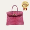 [Premium Quality] – Hermès Birkin Bag Fuchsia Crocodile 11.8 Inches