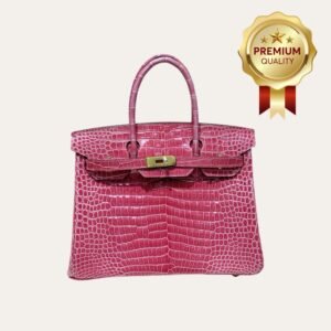 [Premium Quality] – Hermès Birkin Bag Fuchsia Crocodile 11.8 Inches