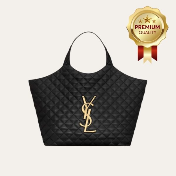 [Premium Quality] – Saint Laurent Icare Maxi Shopping Bag Black 13.8 Inches 698651Aaang1000