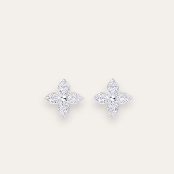 Louis Vuitton Idylle Blossom Stud Earings White Q96966