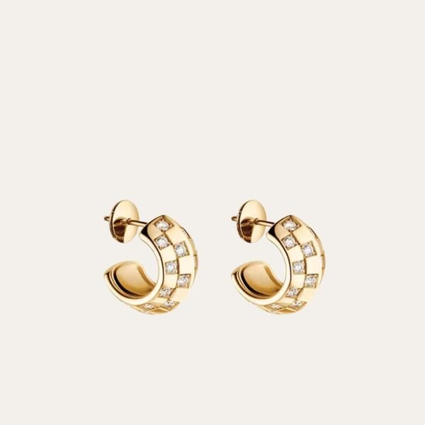 Louis Vuitton Le Damier De Earings Yellow Gold Q16521