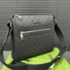 Gucci Gg Supreme Flap Messenger Bag Black 10 Inches
