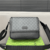 Gucci Gg Embossed Messenger Bag Black 9 Inches