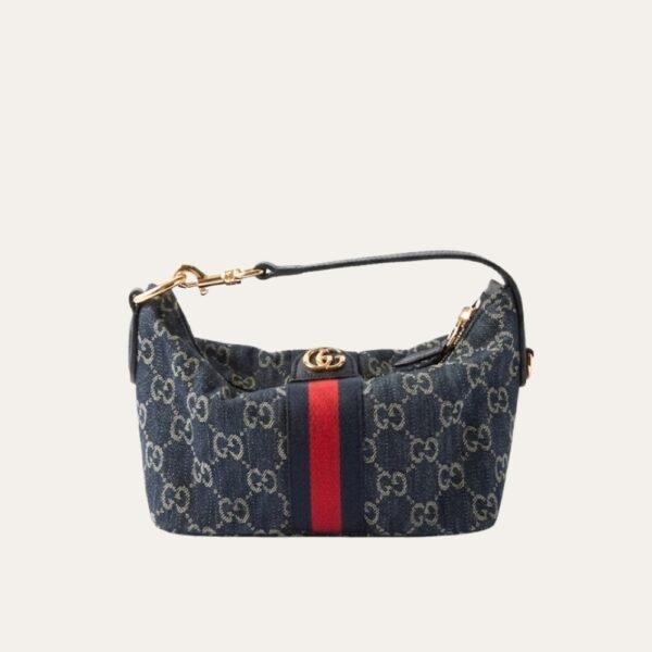 Gucci Vanity Mini Bag Blue And White GG Denim 19cm