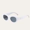 Chanel Oval Sunglasses Acetate And Nylon White