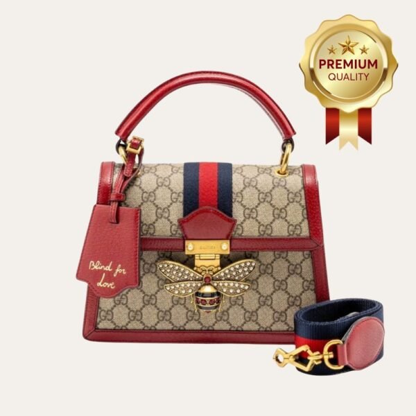 [Premium Quality] – Gucci Queen Margaret Gg Small Top Handle Bag Red 10 Inches 476541 9I6St 8540