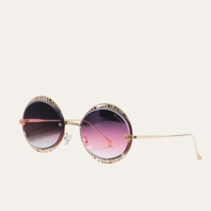 Chanel Soleil Vintage Sunglasses Purple Rose