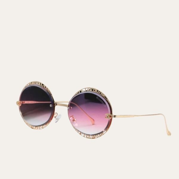 Chanel Soleil Vintage Sunglasses Purple Rose