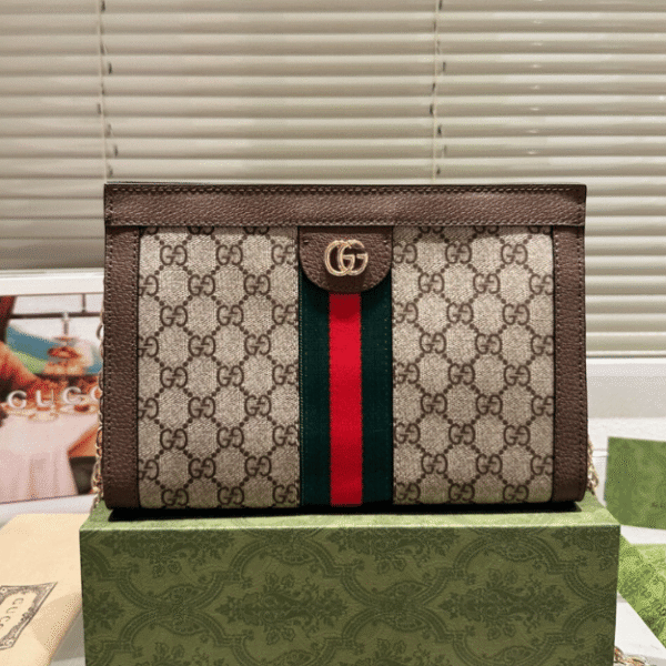 Gucci Ophidia Large Flap Shoulder Bag Beige 10.6 Inches 837428 FAE0J 9867