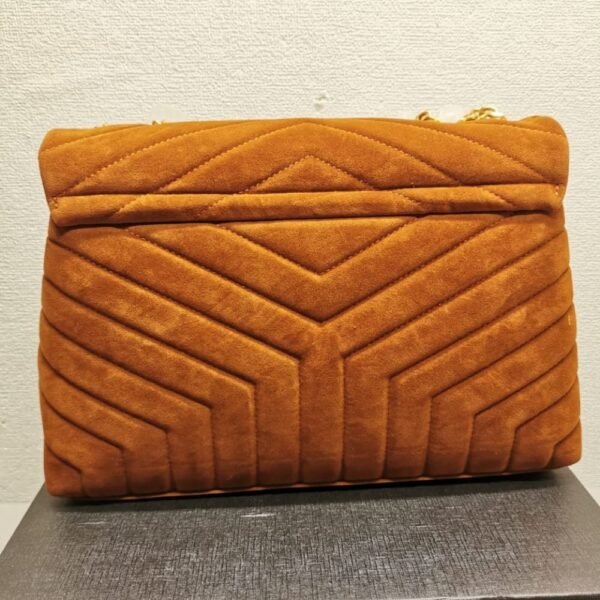 Saint Laurent Loulou Medium In Suede Cinnamon Brown 12.2 Inches 5749461U8C77761