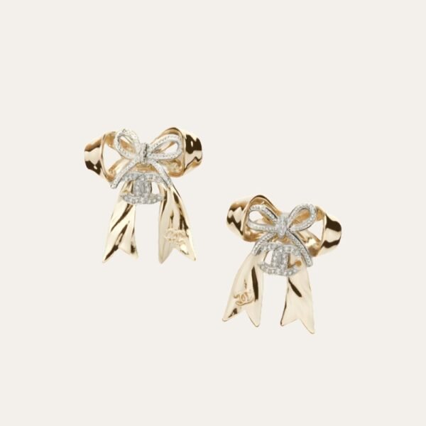 Chanel Stud Earrings With Gold ABG598 B22434 U4561