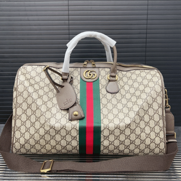 Gucci Ophidia Medium Duffle Bag Beige 17.7 Inches