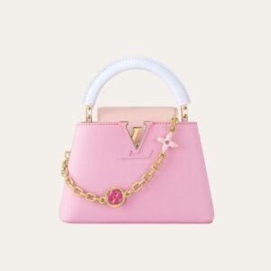 Louis Vuitton Mini Capucines Rose Chamallow Pink 7.9 Inches M22375