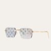 Louis Vuitton Lv Low Square Sunglasses Pure White
