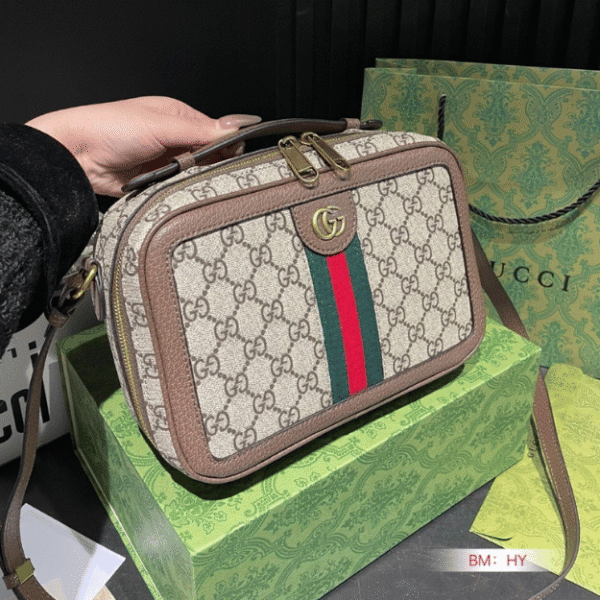 Gucci Ophidia Small Camera Bag Beige 9.4 Inches 739392 96LWT 8745
