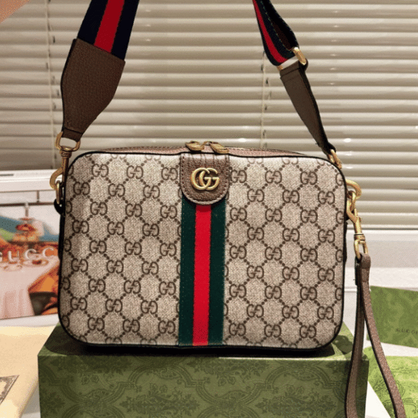 Gucci Ophidia Small Crossbody Bag Beige 9.1 Inches 839155 FAEOF 9745