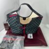 Gucci Giglio Small Tote Bag Blue And White Gg Denim 9.8 Inches 860845 Fafrw 8864