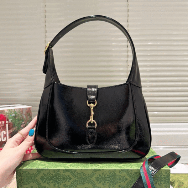 1-200 Gucci Jackie 1961 Large Shoulder Bag Black 15.5 Inches 760249 1000X 1000