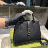 1-203 Gucci Jackie 1961 Small Tote Bag Black 9.4 Inches
