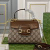 Gucci Horsebit 1955 Mini Top Handle Bag Beige 8.7 Inches