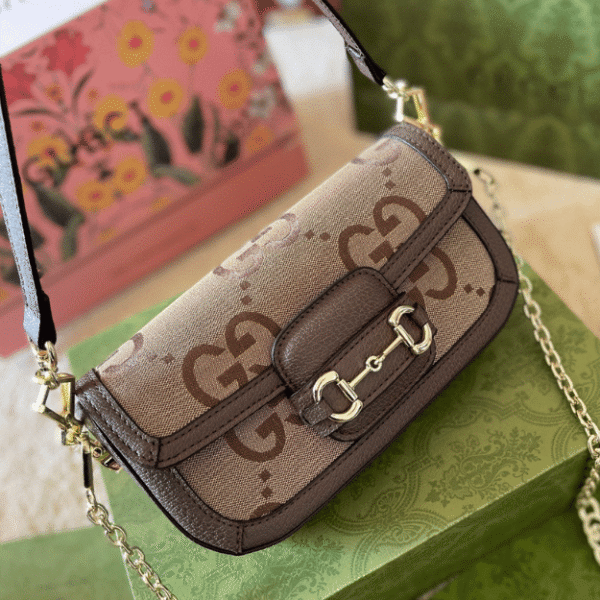 Gucci Horsebit 1955 Mini Bag Brown 9.1 Inches