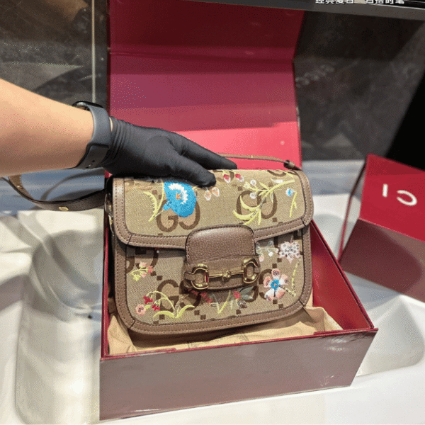 Gucci Horsebit 1955 Shoulder Bag Brown 10.2 Inches