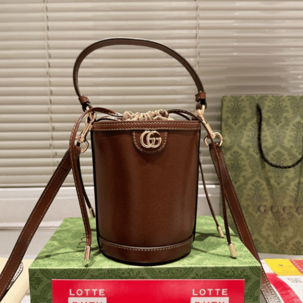 Gucci Ophidia Mini Bucket Bag Brown 4.5 Inches 760201 AACP4 2342