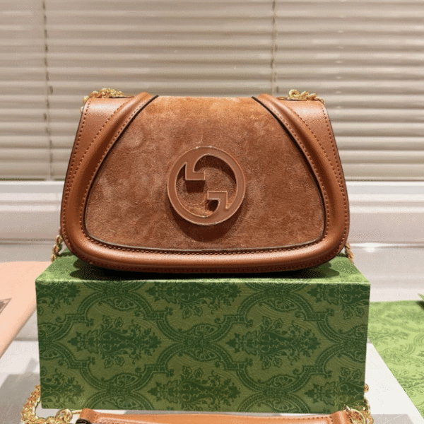 Gucci Blondie Small Shoulder Bag Brown 8.7 Inches
