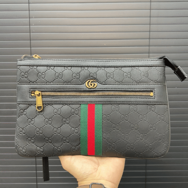 Gucci Microguccissima Clutch Web Stripe 10.6 Inches