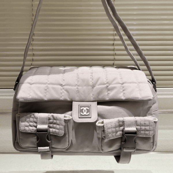 Chanel Messenger Bag Grey 13.8 Inches
