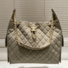 Chanel 25 Small Hand Bag Taupe 13.4 Inches