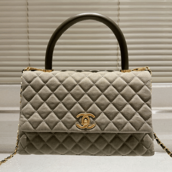 Chanel Coco Handle Grey Green 11.4 Inches