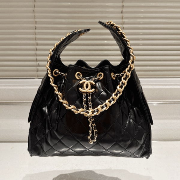 1-260.png Chanel 25 Small Hand Bag Black 13.4 Inches AS5293-B21741-94305