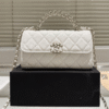 Chanel Wallets On Chain (Woc) Top Handle Bag White 7.1 Inches