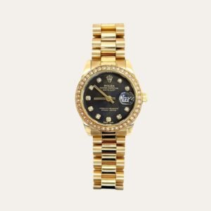 1-27.jpg Rolex Lady Datejust 28 Diamond Dial 18K Gold In Black 28Mm