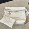 1-289 Chanel 22 Bag Small Oiled Off-White/Cream 11.8 Inches