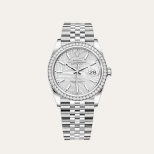 1-30.jpg Rolex Datejust Silver Dial With Silver Strap Palm Leaf Pattern 36Mm 126200 0086