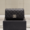 Chanel Flap Bag Woc (Wallet On Chain) Black 7.5 Inches