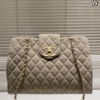 Chanel Vintage Style Shopping Bag Khaki 13.8 Inches