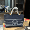Chanel Denim Tote Bag Blue 13.0 Inches