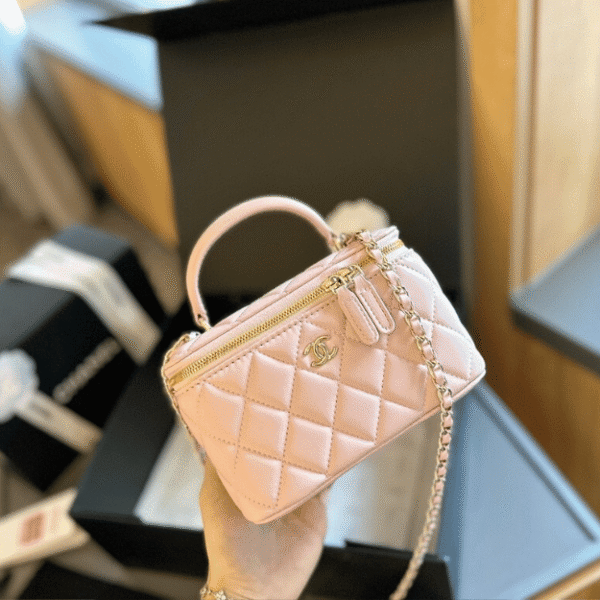 Chanel Classic Mini Vanity Case Light Pink 6.7 Inches