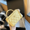 Chanel Classic Mini Vanity Case Pastel Yellow 6.7 Inches