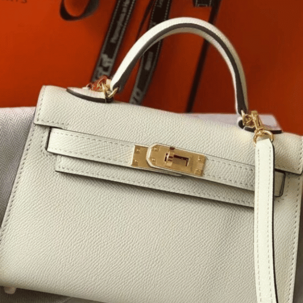 Hermès Kelly Mini II Bag Off-White/White 7.5 Inches