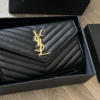 Saint Laurent Matelassé Envelope Bag Black 8.7 Inches