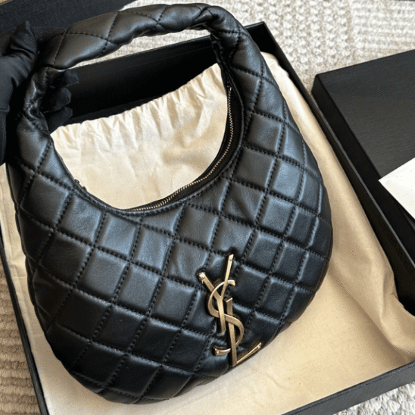 1-425 Saint Laurent Icare Hobo Bag Black 10.2 Inches 851689Aaang1000