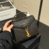 Saint Laurent Cassandra Bag Black 7.9 Inches